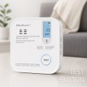 Qoltec Certyfikowany bezprzewodowy Czujnik tlenku węgla (czadu) z baterią | detektor CO | TUYA | Wi-fi | żywotność sensora 10 la