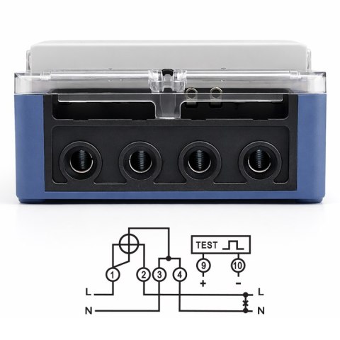 Qoltec Jednofazowy elektroniczny licznik prądu | miernik zużycia energii | 230V | 5(60)A | LCD