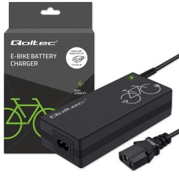 Qoltec Ładowarka do roweru elektrycznego 36V | 42V | 2A | wtyk IEC C13 | do C14-IEC-3Pin +kabel zasilający