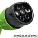 Qoltec Mobilna ładowarka do samochodu elektrycznego EV i hybryd z regulacją 2w1 Typ2 | 7kW | 230V | CEE 32A | Wi-fi | TUYA | SMA