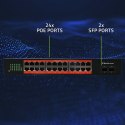 Qoltec Przełącznik sieciowy SWITCH Gigabit Ethernet | 24x RJ45 | 2x SFP | 1000 Mb/s