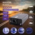 Qoltec Przetwornica napięcia MS Wave | 12V na 230V | 1000/2000W | USB | Kompatybilna z LiFePO4 GEL AGM