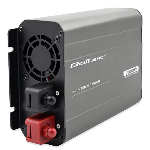Qoltec Przetwornica napięcia MS Wave | 12V na 230V | 1000/2000W | USB | Kompatybilna z LiFePO4 GEL AGM