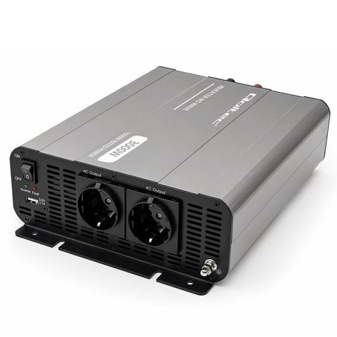 Qoltec Przetwornica napięcia MS Wave | 12V na 230V | 1500/3000W | USB | Kompatybilna z LiFePO4 GEL AGM