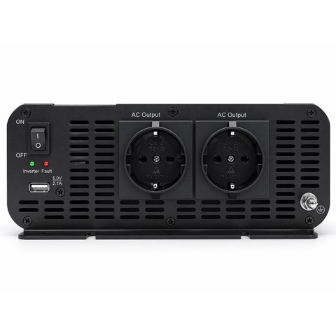 Qoltec Przetwornica napięcia MS Wave | 12V na 230V | 2500/5000W | USB | Kompatybilna z LiFePO4 GEL AGM