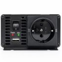Qoltec Przetwornica napięcia MS Wave | 12V na 230V | 500/1000W | USB | Kompatybilna z LiFePO4 GEL AGM