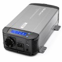 Qoltec Przetwornica napięcia Pure Sine Wave | 12V na 230V | 1000/2000W | UPS BYPASS | LCD | USB | USB-C | Kompatybilna z LiFePO4