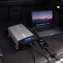 Qoltec Przetwornica napięcia Pure Sine Wave | 12V na 230V | 1000/2000W | UPS BYPASS | LCD | USB | USB-C | Kompatybilna z LiFePO4