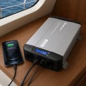 Qoltec Przetwornica napięcia Pure Sine Wave | 12V na 230V | 2000/4000W | UPS BYPASS | LCD | USB | USB-C | Kompatybilna z LiFePO4