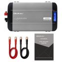 Qoltec Przetwornica napięcia Pure Sine Wave | 12V na 230V | 2500/5000W | LCD | USB | USB-C | Kompatybilna z LiFePO4 GEL AGM