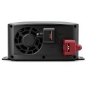 Qoltec Przetwornica napięcia Pure Sine Wave | 12V na 230V | 300/600W | LCD | USB | USB-C | Kompatybilna z LiFePO4 GEL AGM
