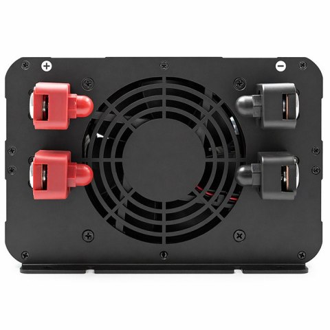 Qoltec Przetwornica napięcia Pure Sine Wave | 12V na 230V | 4000/8000W | UPS BYPASS | USB | Kompatybilna z LiFePO4 GEL AGM