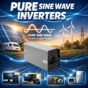 Qoltec Przetwornica napięcia Pure Sine Wave | 12V na 230V | 4000/8000W | USB | Kompatybilna z LiFePO4 GEL AGM