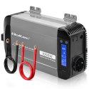 Qoltec Przetwornica napięcia Pure Sine Wave | 12V na 230V | 500/1000W | LCD | USB | USB-C | Kompatibilność z LiFePo4 GEL AGM