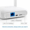 Qoltec Router Home & Travel 4G LTE WiFi 6 | AX300 | 2.4GHz | Dual Antena | USB-C | Micro SIM