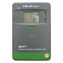 Qoltec Solarny regulator ładowania MPPT z czujnikiem temperatury 20A |12V / 24V | LCD | 2 x USB | GEL | LiFePO4
