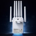 Qoltec Wzmacniacz sygnału WiFi | Repeater | Access Point | N300 | 6 anten | 2x RJ45