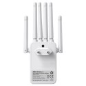 Qoltec Wzmacniacz sygnału WiFi | Repeater | Access Point | N300 | 6 anten | 2x RJ45