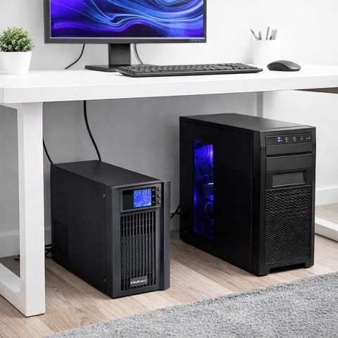Qoltec Zasilacz awaryjny UPS Pure Sine Wave | 3kVA | 2400W | AVR | LCD | Czysty Sinus
