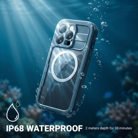 Crong Seal Cover - Wodoodporne etui IP68 do iPhone 16 Pro (morski)