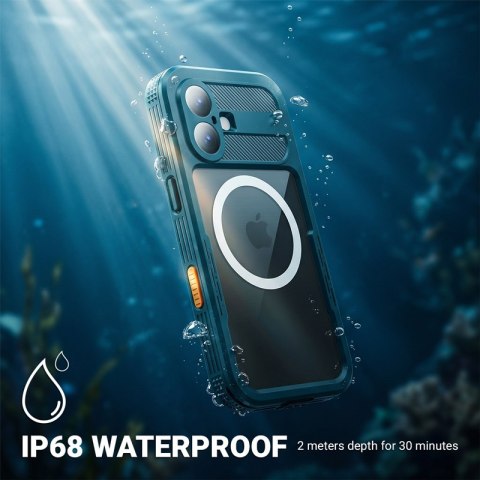 Crong Seal Cover - Wodoodporne etui IP68 do iPhone 17 Pro (morski)