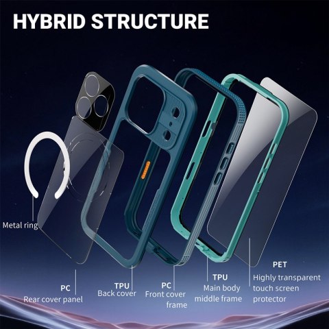 Crong Seal Cover - Wodoodporne etui IP68 do iPhone 17 Pro (morski)