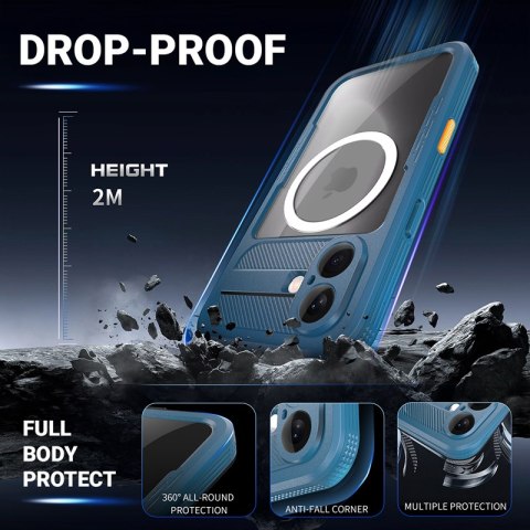 Crong Seal Cover - Wodoodporne etui IP68 do iPhone 17 Pro (morski)