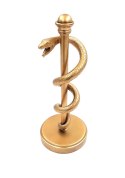 Laska Eskulapa Złota 30cm - Prezent Dla Lekarza Żywica - MC-9634G