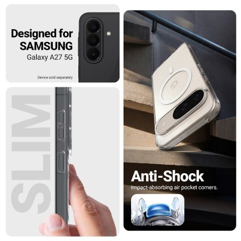 Crong Hybrid Clear Magnetic - Etui MagSafe Samsung Galaxy A27 5G (przezroczysty)