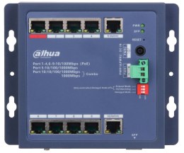 ZARZĄDZALNY SWITCH PRZEMYSŁOWY POE CHS4110-8ET-90-F 8-PORTOWY + 2X UPLINK + 1X SFP DAHUA