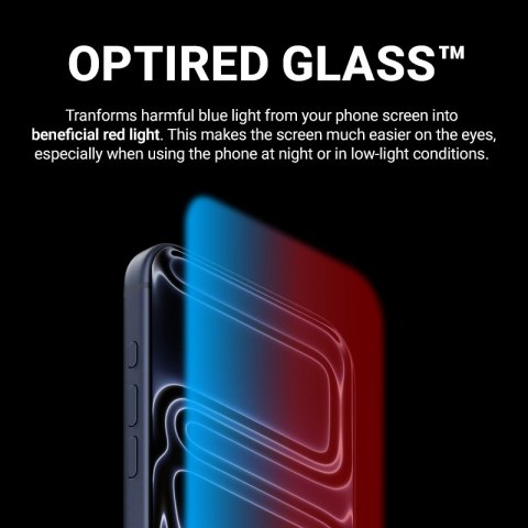 Crong OptiRed Glass - Szkło hartowane z filtrem światła niebieskiego iPhone 17 Pro Max