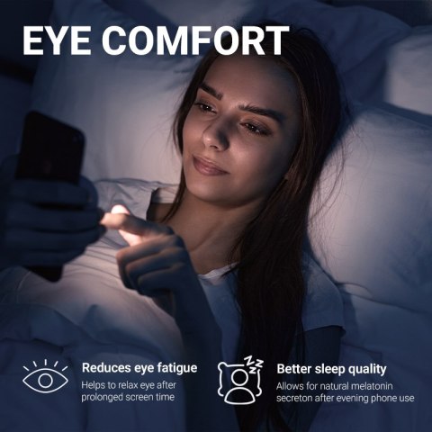 Crong OptiRed Glass - Szkło hartowane z filtrem światła niebieskiego iPhone 17 Pro Max
