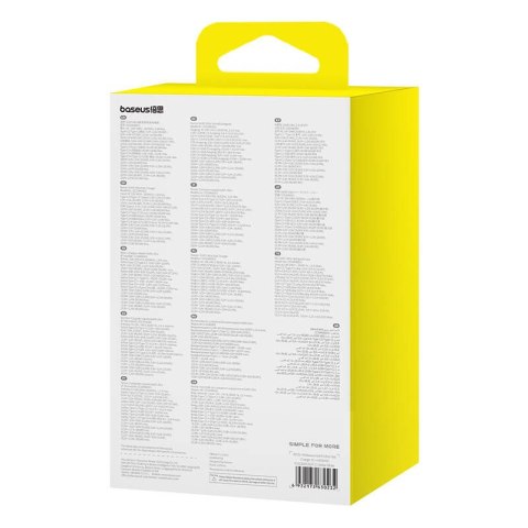 Ładowarka sieciowa Baseus GaN5, 2x USB-C + USB, 65W + kabel 1m (biała)