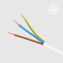 Przedłużacz 5 gniazd 5m typu francuskiego bez przełącznika (3x1,5mm) Rebel biały
