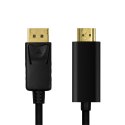 LogiLink CV0126 adapter kablowy 1 m DisplayPort HDMI Typu A (Standard) Czarny