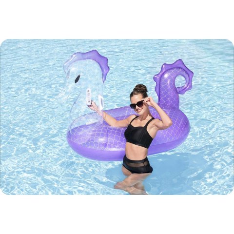 Dmuchany materac do pływania konik morskie XXL 170x120 cm Bestway