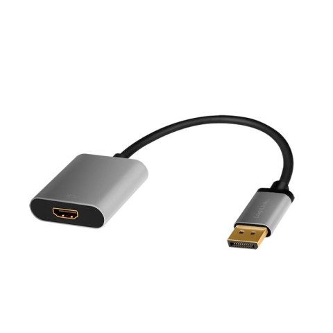 LogiLink CDA0108 adapter kablowy 0,15 m DisplayPort HDMI Czarny, Szary