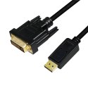 LogiLink CV0133 adapter kablowy 5 m DisplayPort DVI Czarny