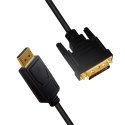 LogiLink CV0133 adapter kablowy 5 m DisplayPort DVI Czarny