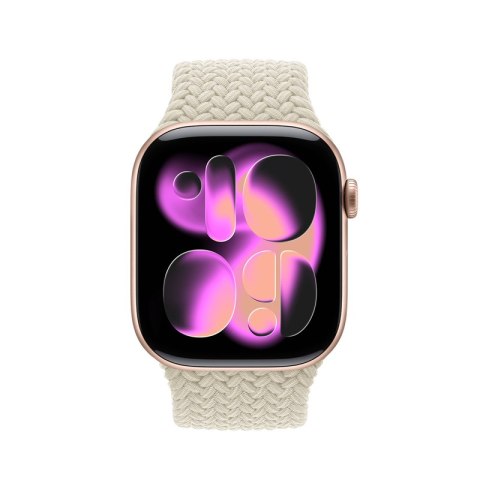 Crong Wave Band - Pleciony pasek do Apple Watch 38/40/41/42 mm (beżowy)