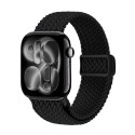 Crong Wave Band - Pleciony pasek do Apple Watch 38/40/41/42 mm (czarny)