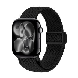 Crong Wave Band - Pleciony pasek do Apple Watch 38/40/41/42 mm (czarny)