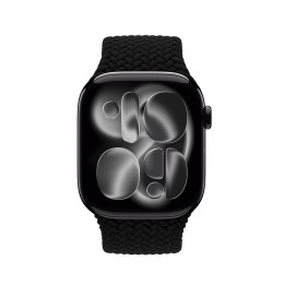 Crong Wave Band - Pleciony pasek do Apple Watch 38/40/41/42 mm (czarny)