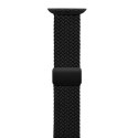 Crong Wave Band - Pleciony pasek do Apple Watch 38/40/41/42 mm (czarny)