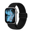 Crong Wave Band - Pleciony pasek do Apple Watch 38/40/41/42 mm (czarny)