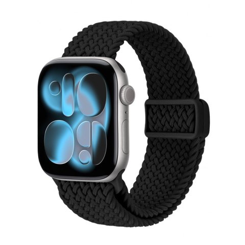 Crong Wave Band - Pleciony pasek do Apple Watch 38/40/41/42 mm (czarny)