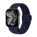Crong Wave Band - Pleciony pasek do Apple Watch 38/40/41/42 mm (granatowy)