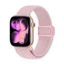 Crong Wave Band - Pleciony pasek do Apple Watch 38/40/41/42 mm (różowy)