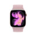 Crong Wave Band - Pleciony pasek do Apple Watch 38/40/41/42 mm (różowy)