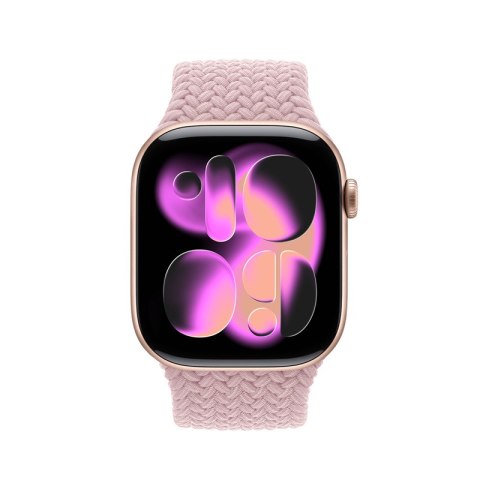 Crong Wave Band - Pleciony pasek do Apple Watch 38/40/41/42 mm (różowy)
